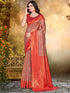 Deeva Sarees Brown & Orange Silk Saree